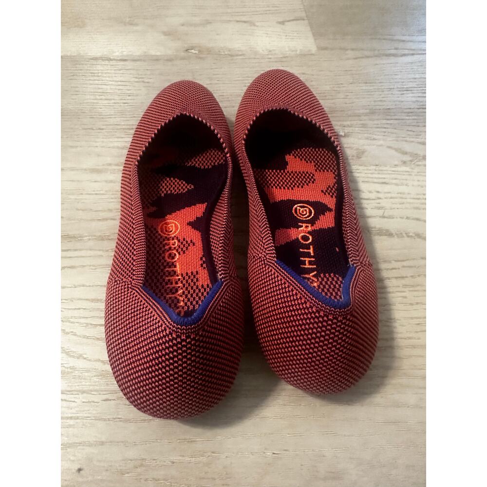 Rothy’s round toe flats Rose & navy size 10 - Picture 2 of 5